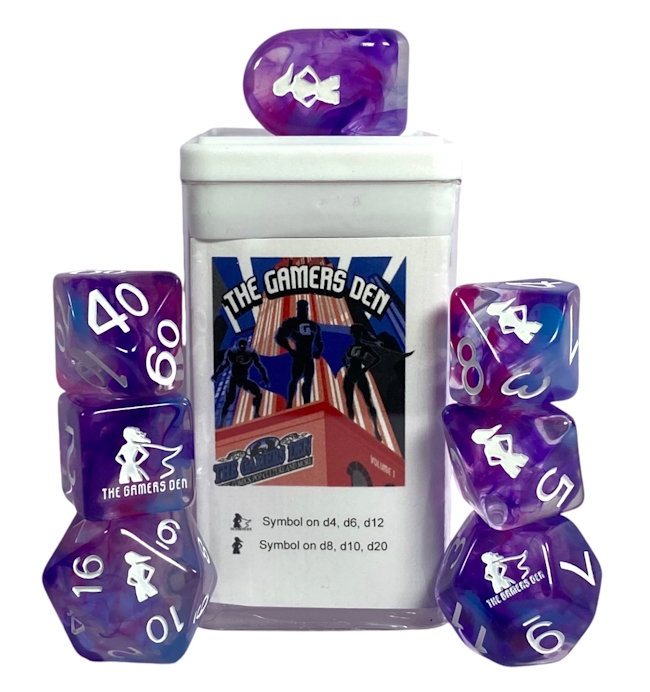 The Gamers Den Custom Dice Set