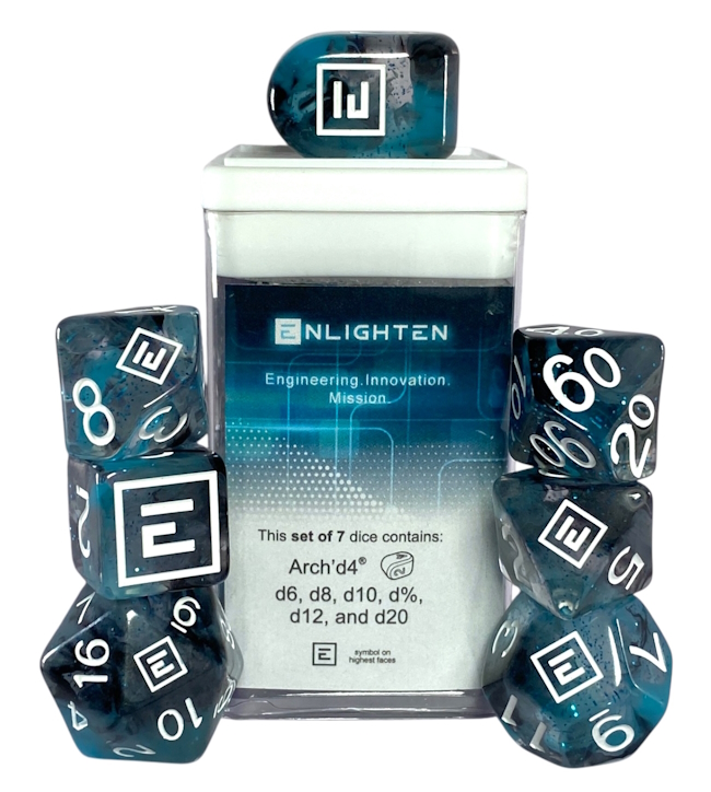 Enlighten Custom Set of 7 Dice