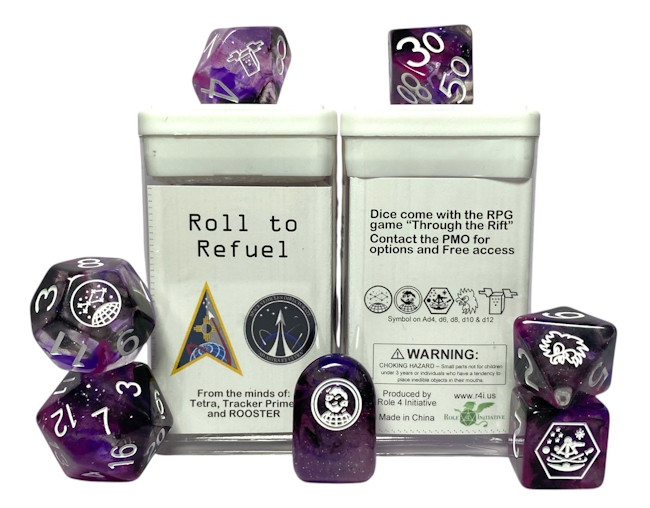 Through the Rift Custom Set of 7 Dice