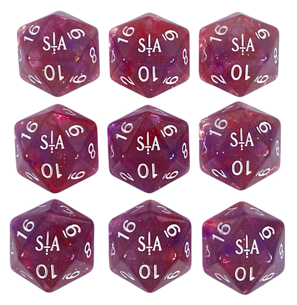 S&A Custom Wedding XLd20 Dice