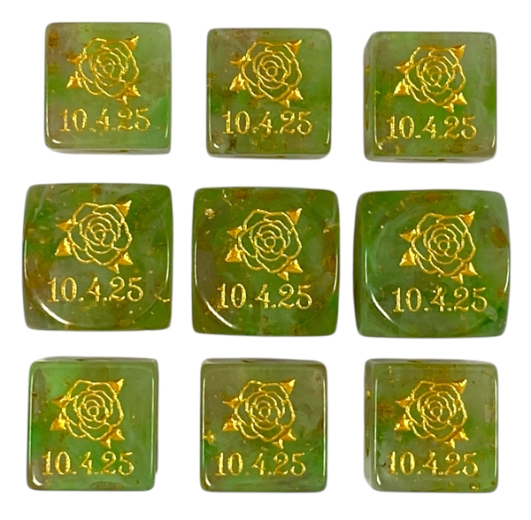 DE Custom d6 & d6pip Wedding Dice