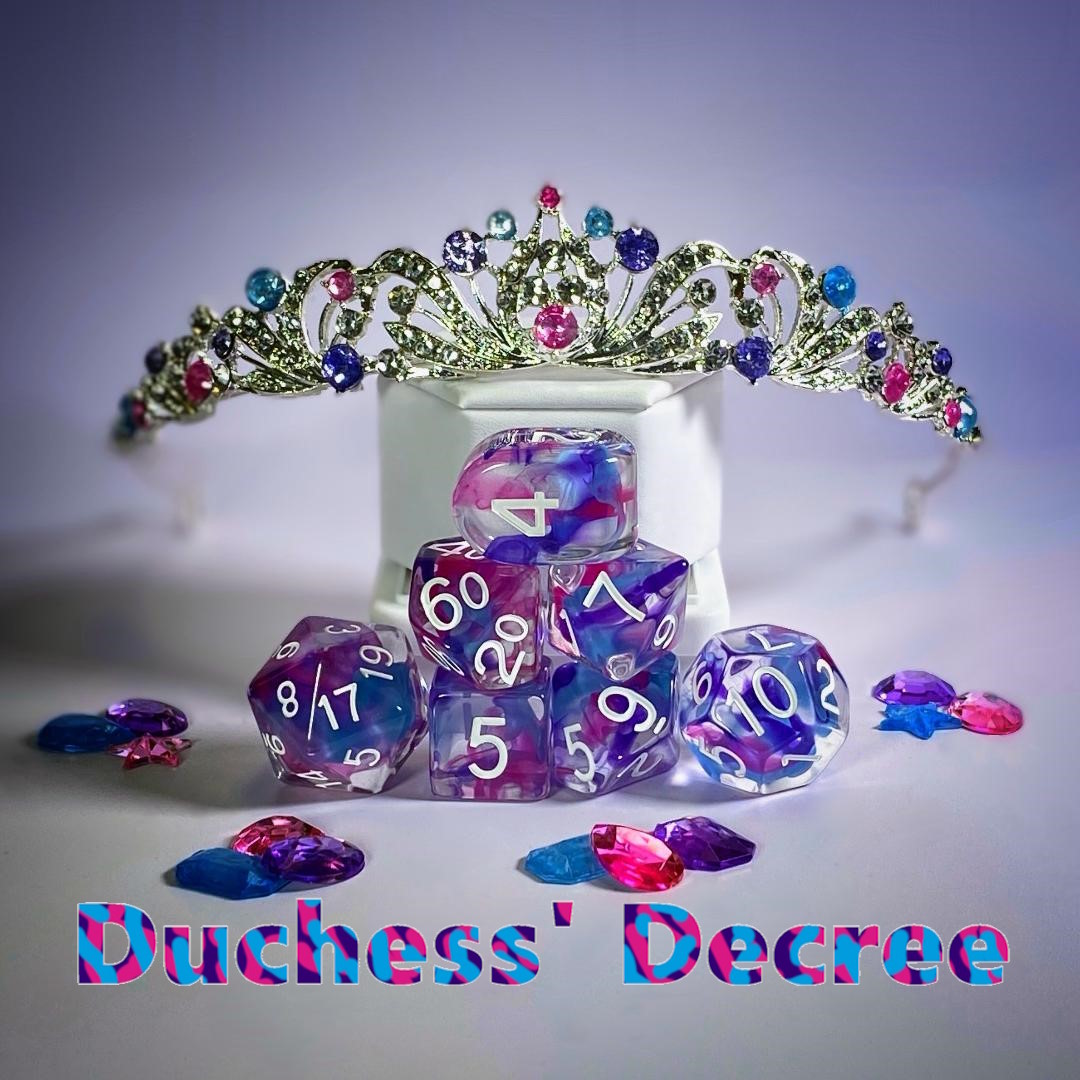 Duchess Decree, part of our What's New dice collection