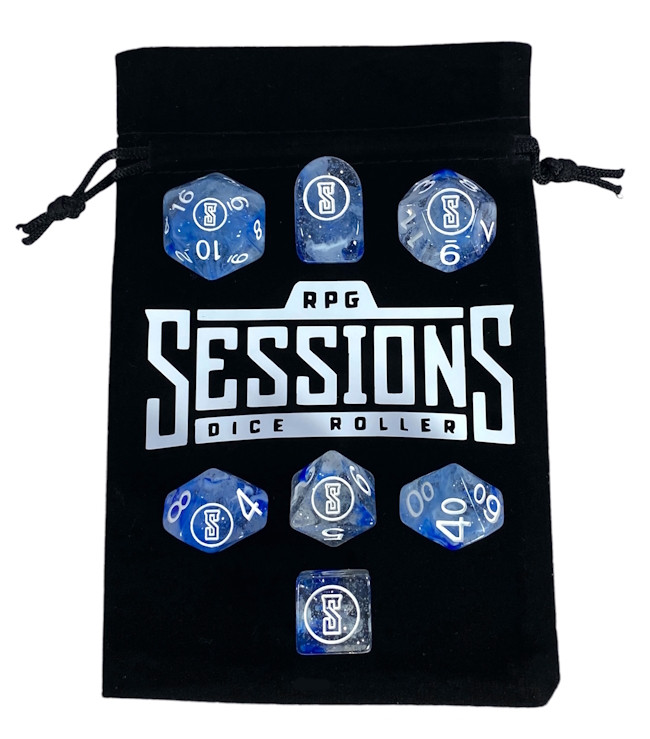 Custom gaming dice set on a table