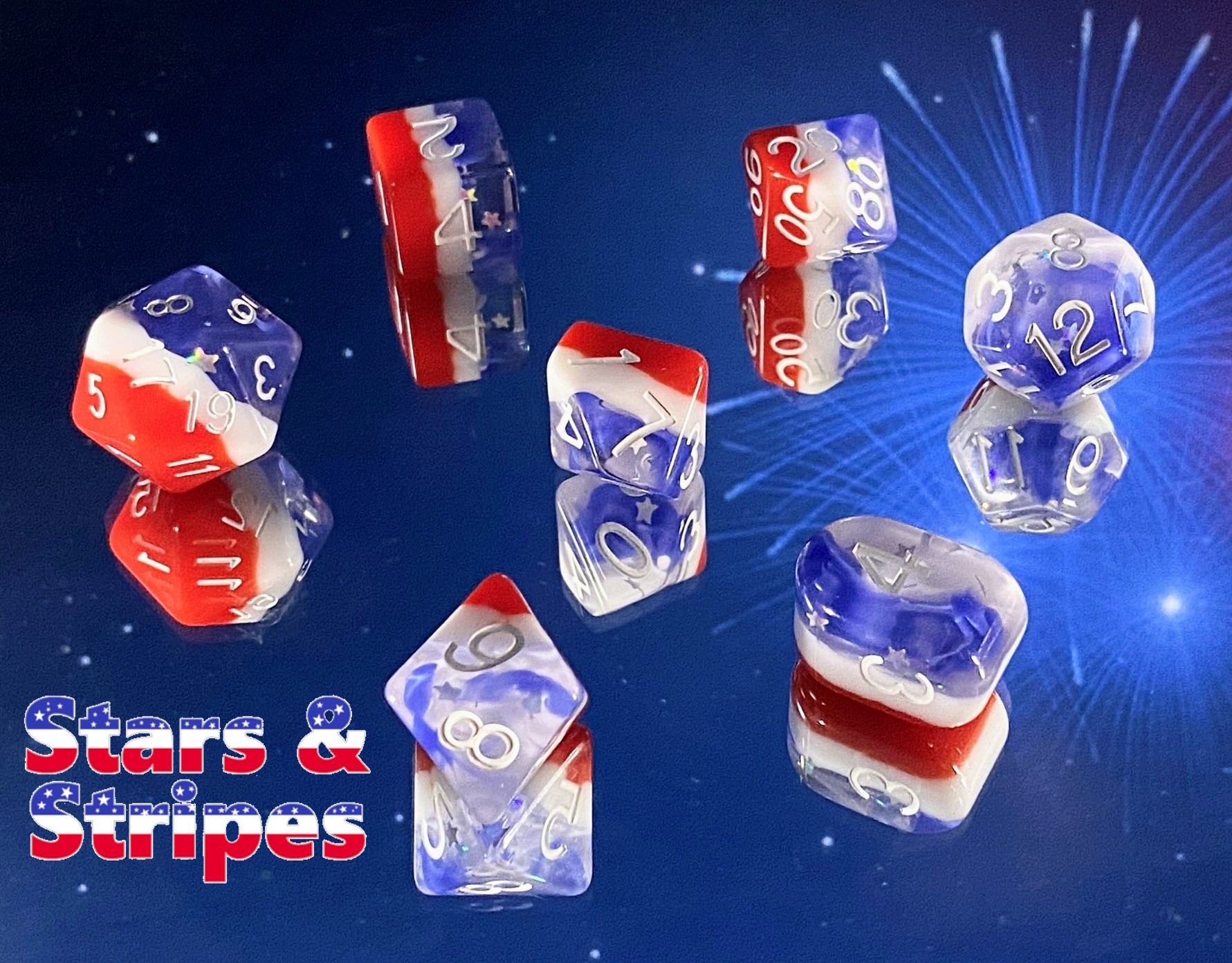 Stars & Stripes D&D Dice Color