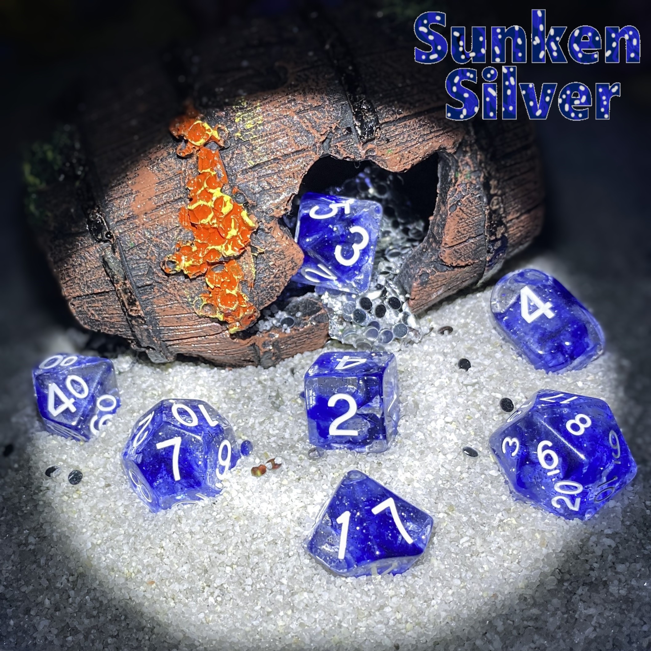 Sunken Silver D&D Dice Color