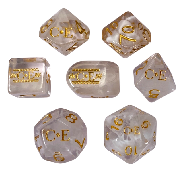 CF Custom Wedding Set of 7 Dice
