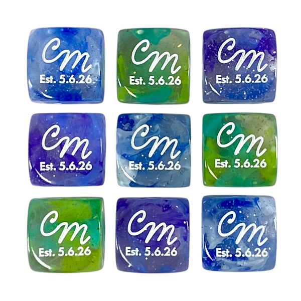 C&M Custom Wedding Dice d6 pip